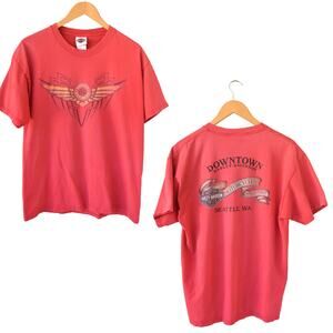 Harley-Davidson T-Shirt Men's Large Downtown Seattle Red